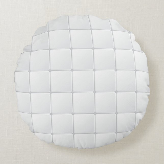 Coussins Ronds Tuile blanche (Devant)