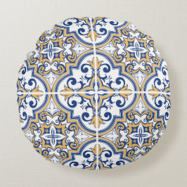Coussins Ronds Tuiles portugaises 1