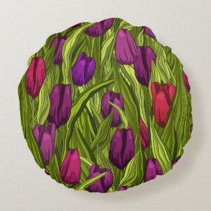Coussins Ronds Tulips