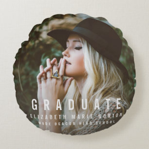 Coussins Ronds type graduation photo personnalisée