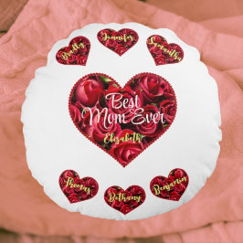 Coussins Ronds Typographie Meilleure maman Jour des mères moderne