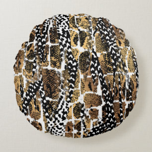 Coussins Ronds Un design abstrait qui transforme une peau animale