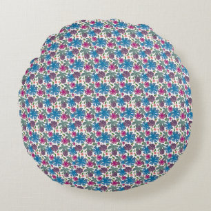 Coussins Ronds Un motif sans couture de peinture à l'eau vibrant 