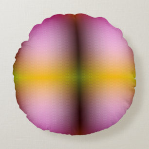 Coussins Ronds Un oreiller rond avec un design à dégradé vibrant