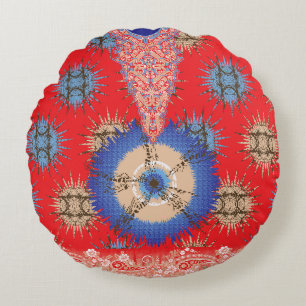 Coussins Ronds une conception d'un arrière - plan rouge avec un c