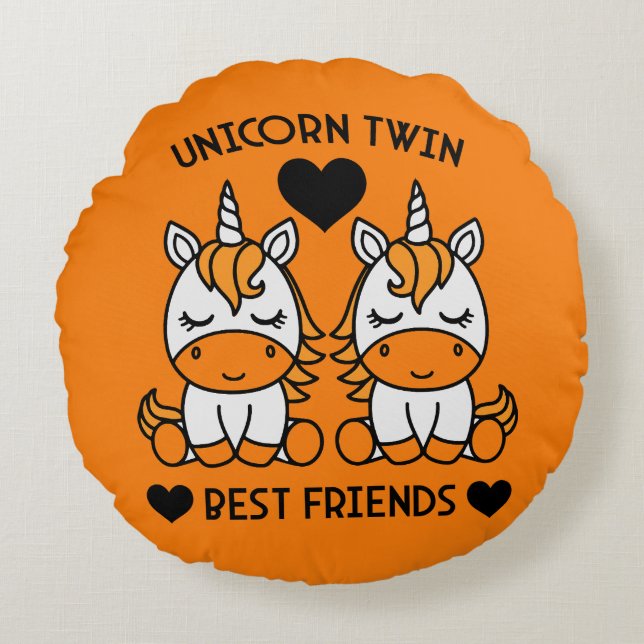 Coussins Ronds Unicorn Twin Sister (Devant)
