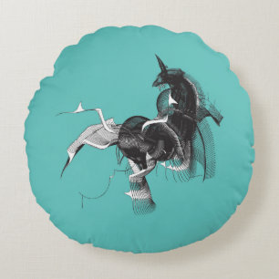 Coussins Ronds Unicorne numérique