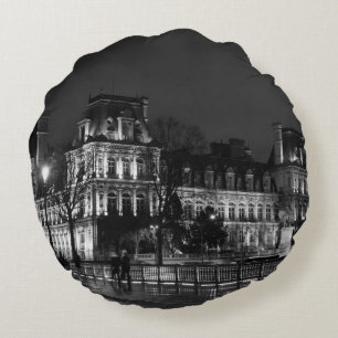 Coussins Ronds Urbain, moderne photo de vie nocturne parisienne