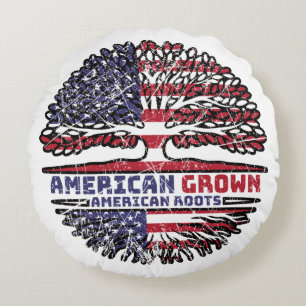 Coussins Ronds US American États-Unis America Tree Roots