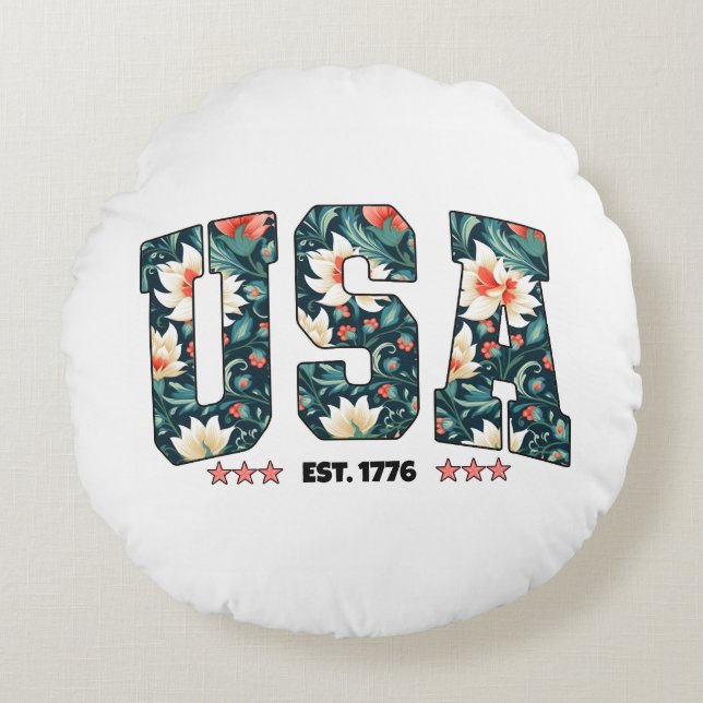 Coussins Ronds USA est. 1776 (Devant)