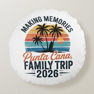Coussins Ronds Vacances en famille à Punta Cana 2026 Vacances d'é