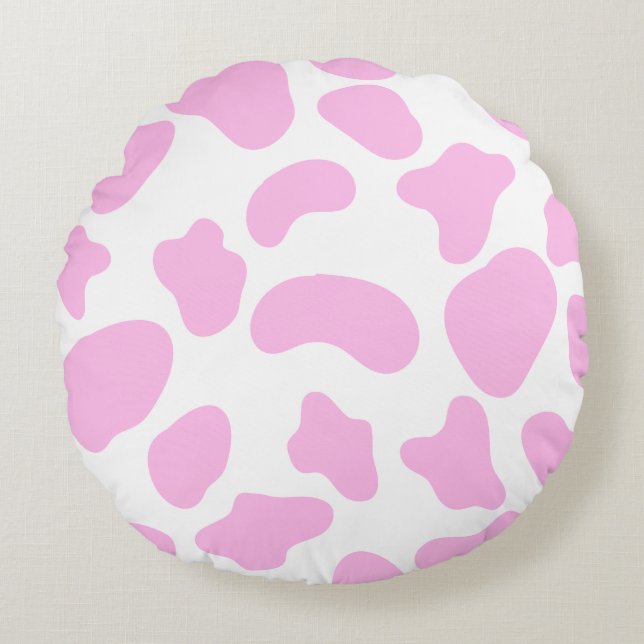 Coussins Ronds Vache rose (Devant)