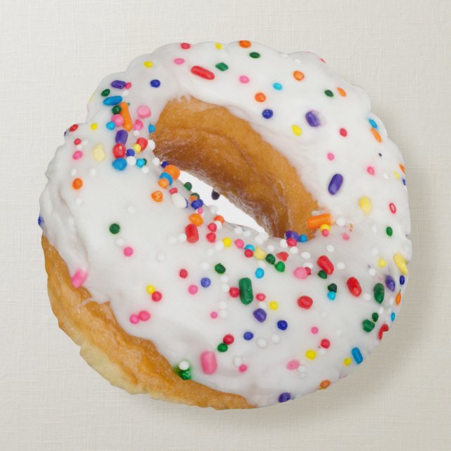 Coussins Ronds Vanille arroses Donut Nouveauté (Devant)