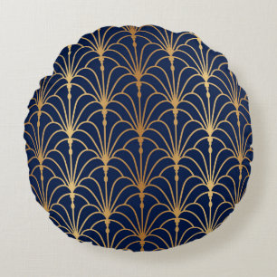 Coussins Ronds Ventilateur motif sans soudure. chinois, japonais.