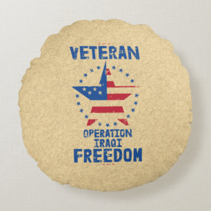 Coussins Ronds Vétéran - Opération Liberté Irakienne