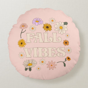 Coussins Ronds Vibes de automne roses