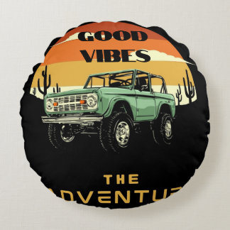 COUSSINS RONDS VIBES GODD AVEC L'ARRIÈRE - PLAN POSTER AVENTURE