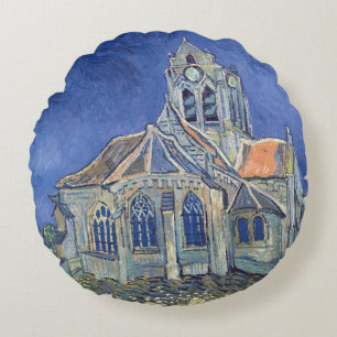 Coussins Ronds Vincent van Gogh L'église d'Auvers-sur-Oise
