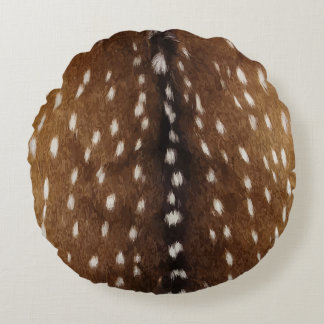 Coussins Ronds Vintage Exotic Axis Deer Hide Print