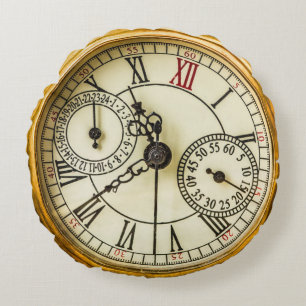 Coussins Ronds Vintage Grunge steampunk Antique Watch