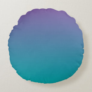 Coussins Ronds Violet Et Turquoise
