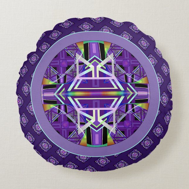 Coussins Ronds Violet W3 (Devant)