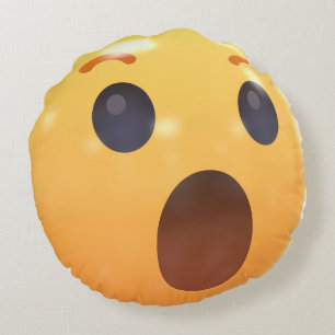 Coussins Ronds Visage d'emoji riant drôle