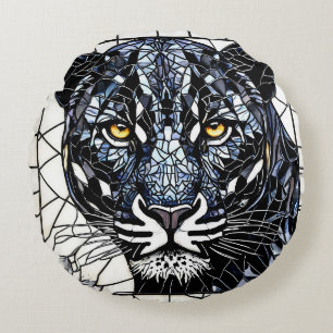 Coussins Ronds vitrail Black Panther