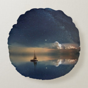 Coussins Ronds Voile vers les nuages