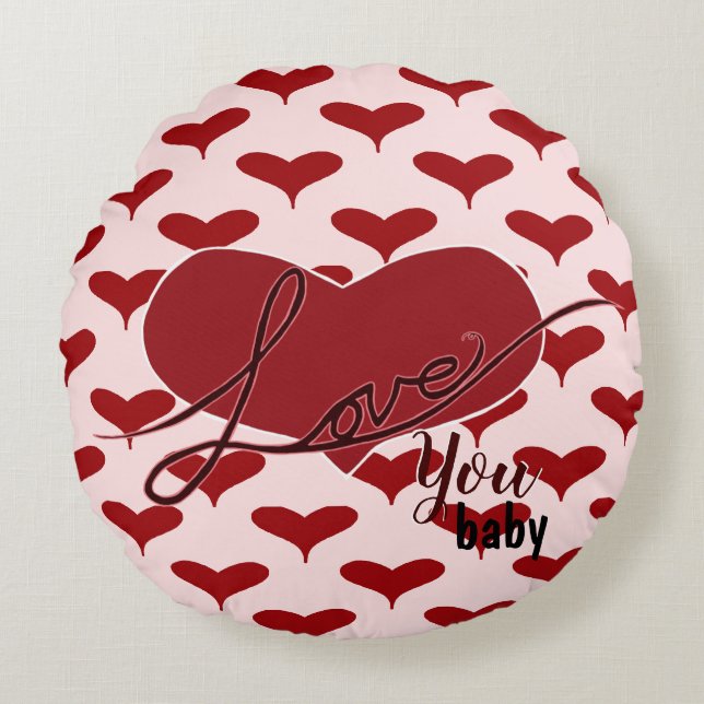 Coussins Ronds Vous aimez ~ Baby ~ avec Motif (Devant)