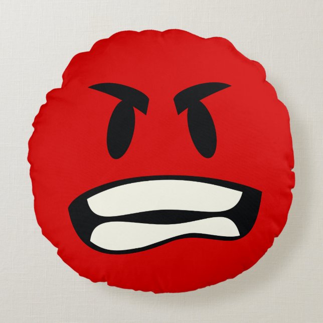 Coussins Ronds vous bro fou ? - emoji de rage (Devant)