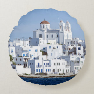 Coussins Ronds Vue sur l'île de Paros Village Naoussa