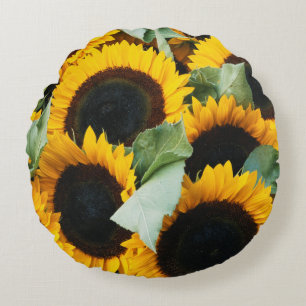 Coussins Ronds Washington, Seattle, Tournesol à vendre pike