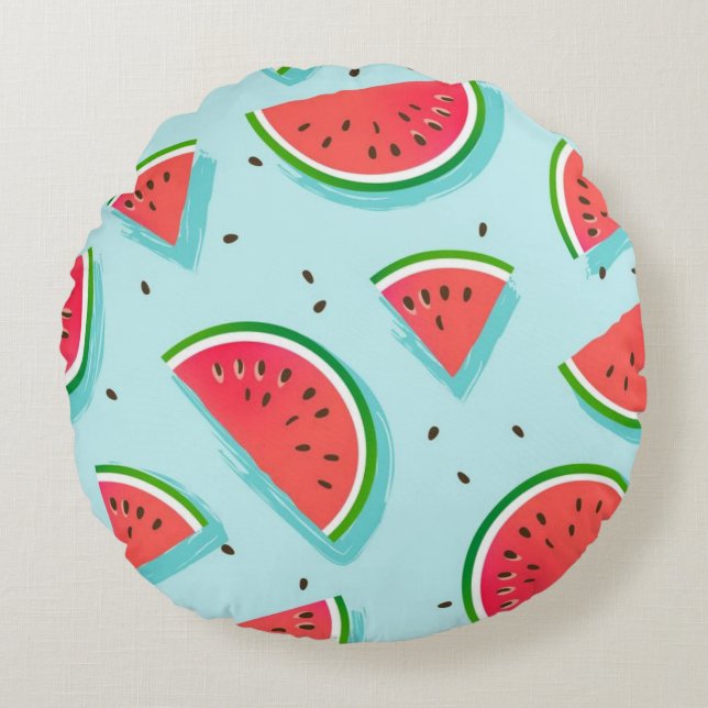 Coussins Ronds Watermelon Splash (Devant)