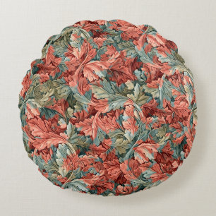 Coussins Ronds William Morris Acanthe Rouille Rouge Sauge Vert