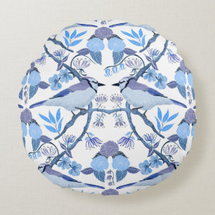 Coussins Ronds William Morris Inspiré Bluejay Botanique