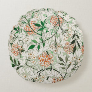 Coussins Ronds William Morris Jardin Fleur de Jasmin Classique