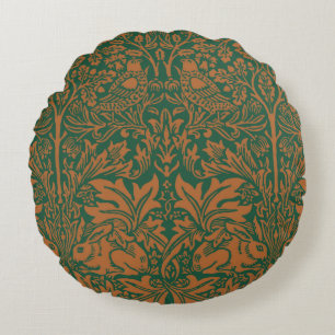 Coussins Ronds William Morris Lapin Frère Ambre Noir Motif