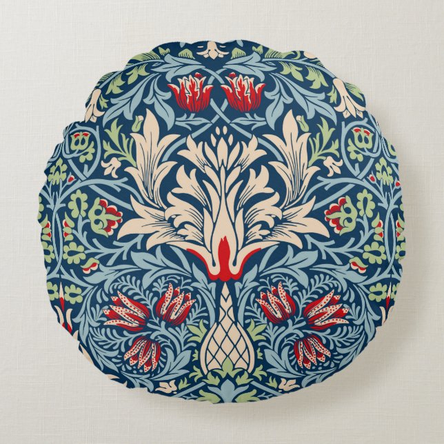 Coussins Ronds William Morris Snakeshead Fritillaire Floral Desig (Devant)