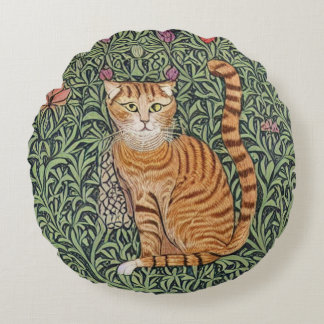 Coussins Ronds William Morris Style Cat