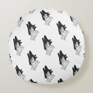 Coussins Ronds Wolf Silhouette