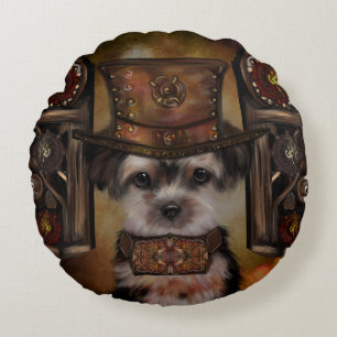 Coussins Ronds Yorkie Poo