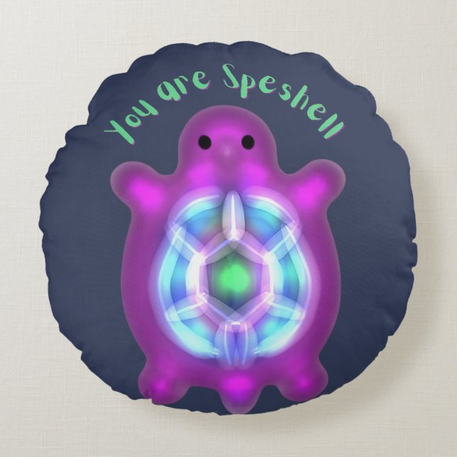 Coussins Ronds You Are Speshell Turtle Personalized Gift (Devant)