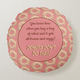 Coussins Ronds Yummy Pink Sprinkt Motif et citation drôle