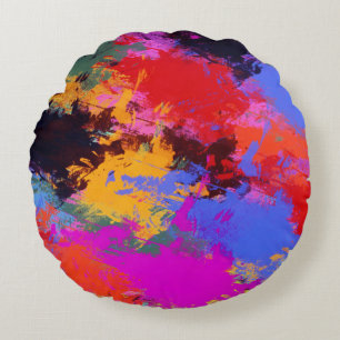 Coussins Ronds Zèbre peint