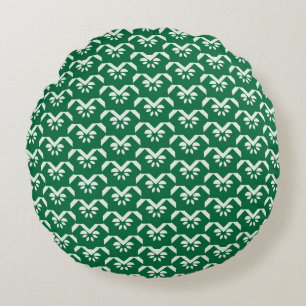 Coussins Ronds Zigzag floral vert