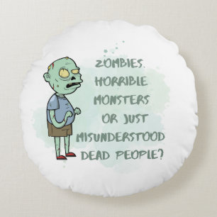 Coussins Ronds Zombies mal compris - double face