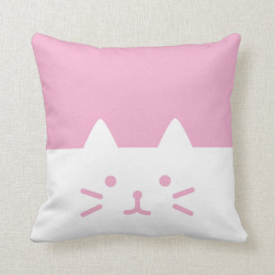 coussins roses de chat