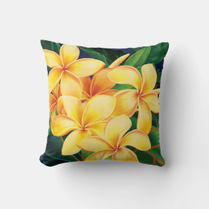 Coussins tropicaux de décorateur de Plumeria de