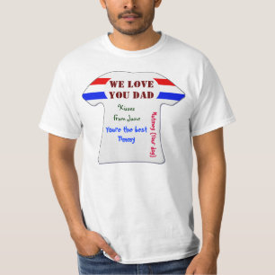 Coût bas nous vous aimons le T-shirt 2 de fête d